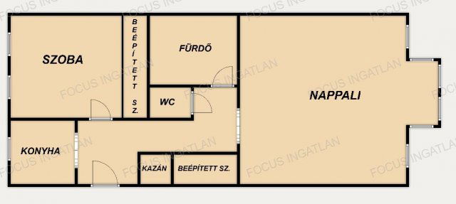 Eladó téglalakás, Kecskeméten 61.9 M Ft, 2 szobás