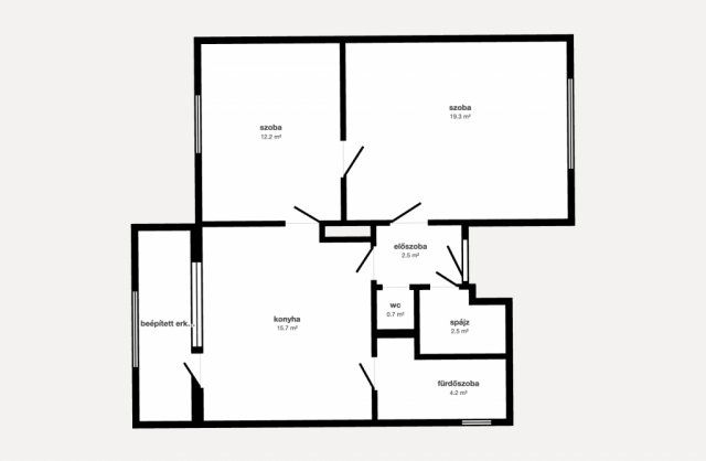 Eladó téglalakás, Edelényben 18.5 M Ft, 2 szobás