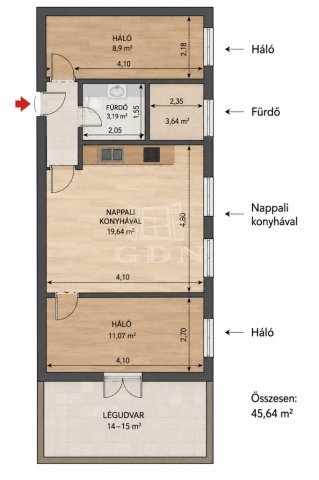 Eladó téglalakás, Budapesten, IX. kerületben 63.9 M Ft