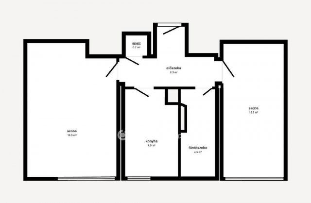 Eladó téglalakás, Tiszaújvárosban 32 M Ft, 2 szobás