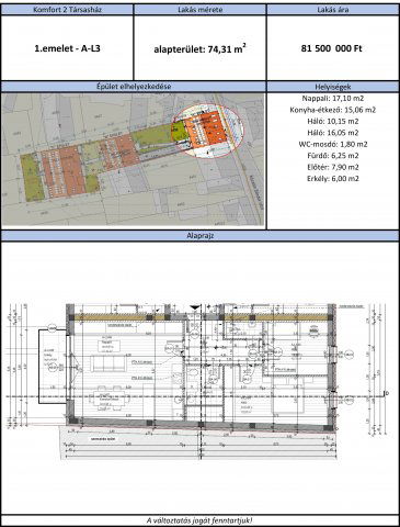 Eladó téglalakás, Pécsett 94 M Ft, 3 szobás