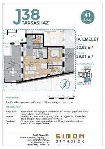 Eladó téglalakás, Kecskeméten, Jókai utcában 98 M Ft, 2 szobás