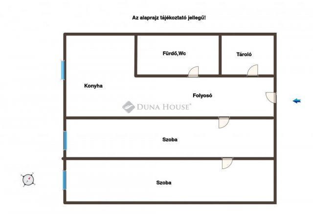 Eladó téglalakás, Várpalotán 37 M Ft, 2 szobás