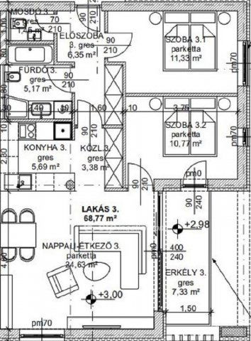 Eladó téglalakás, Budapesten, III. kerületben 154.289 M Ft