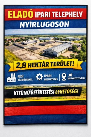 Eladó ipari ingatlan, Nyírlugoson 150 M Ft / költözzbe.hu