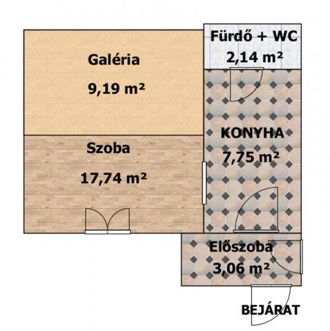 Eladó téglalakás, Budapesten, XX. kerületben 24.9 M Ft, 1 szobás