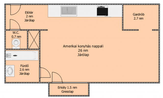 Eladó téglalakás, Salgótarjánban 17.9 M Ft, 1 szobás