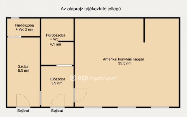 Eladó téglalakás, Budapesten, VIII. kerületben 53.9 M Ft