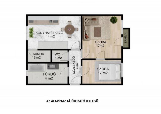 Eladó téglalakás, Gyulán 40.5 M Ft, 2 szobás