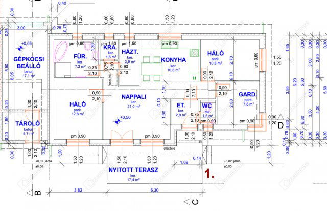 Eladó téglalakás, Monoron 86 M Ft, 3 szobás