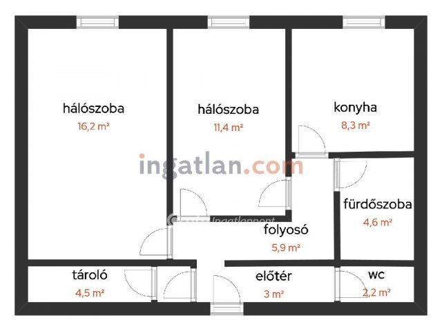 Eladó téglalakás, Dunaföldváron 28 M Ft, 2 szobás