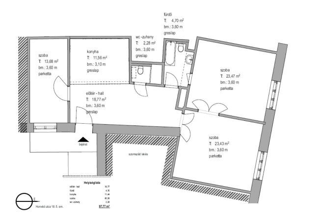 Eladó téglalakás, Budapesten, V. kerületben 179 M Ft, 3 szobás