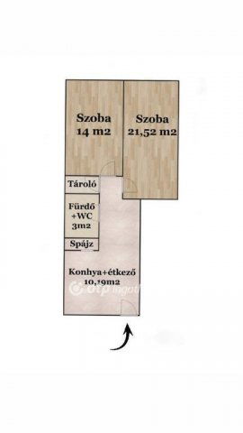 Eladó téglalakás, Debrecenben 59.99 M Ft, 2 szobás