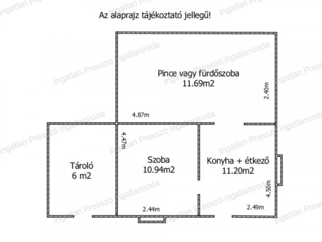 Eladó nyaraló, Várvölgyön 9.5 M Ft, 1 szobás