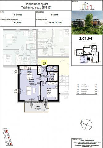 Eladó téglalakás, Tatabányán 50.521 M Ft, 2 szobás