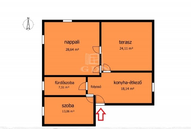 Eladó téglalakás, Sajószentpéteren 45 M Ft, 2 szobás