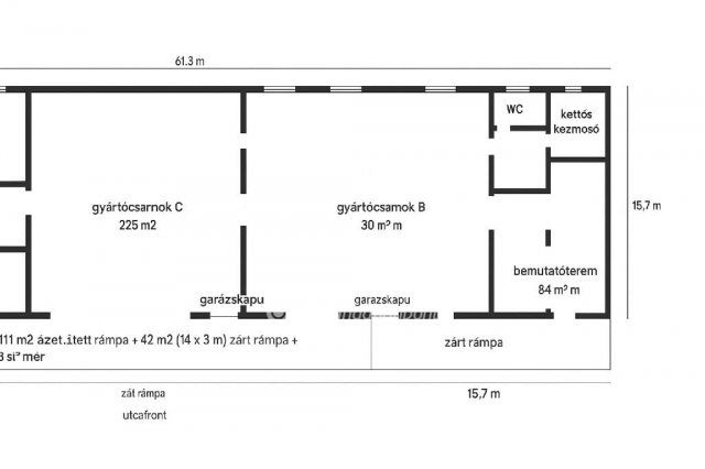Eladó ipari ingatlan, Budapesten, XXI. kerületben 310 M Ft