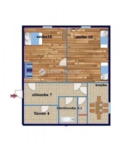 Eladó panellakás, Budapesten, III. kerületben 72.5 M Ft, 2 szobás