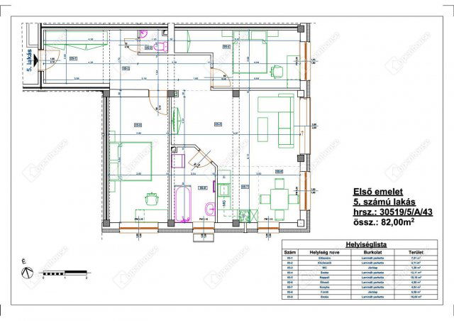 Eladó téglalakás, Miskolcon 65 M Ft, 3 szobás