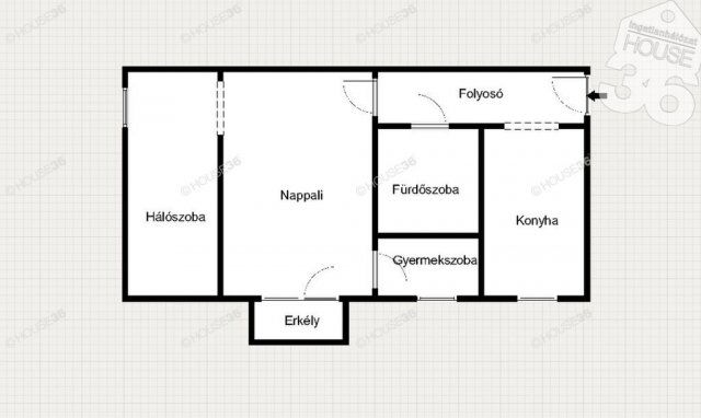 Eladó téglalakás, Kecskeméten 39.99 M Ft, 2 szobás