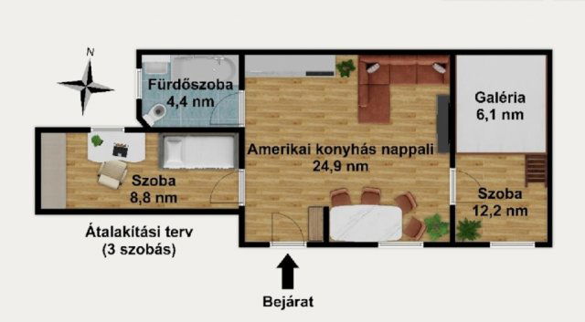 Eladó téglalakás, Budapesten, XIV. kerületben 52.99 M Ft