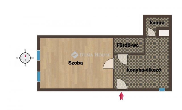 Eladó téglalakás, Szolnokon 34.9 M Ft, 1 szobás