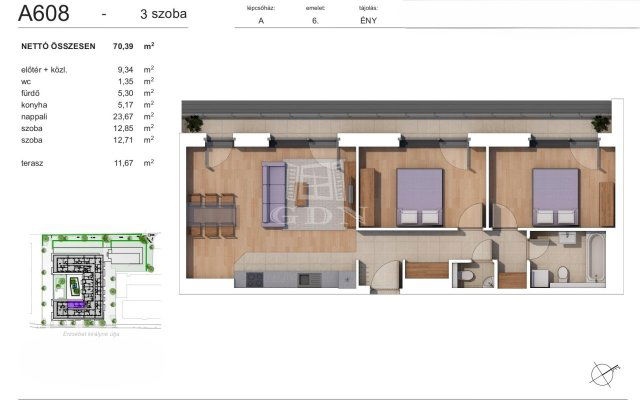 Eladó téglalakás, Budapesten, XIV. kerületben 109 M Ft, 3 szobás