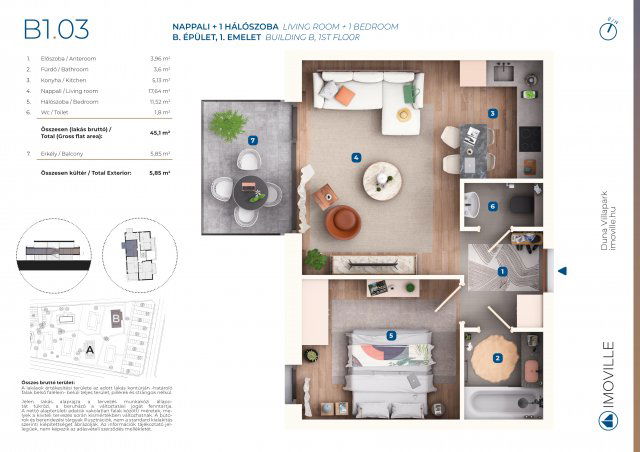 Eladó téglalakás, Mosonmagyaróváron 44.183 M Ft, 2 szobás