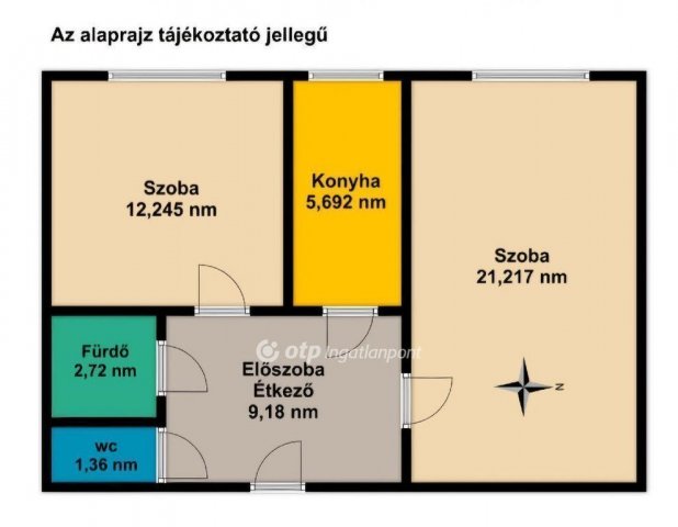Eladó panellakás, Budapesten, III. kerületben 60.9 M Ft, 2 szobás