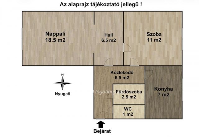 Eladó panellakás, Győrött 54.9 M Ft, 1+1 szobás