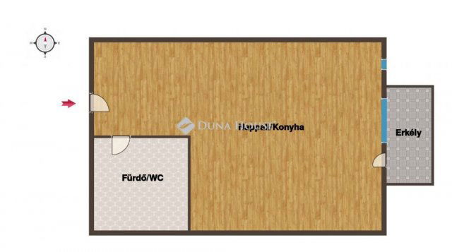 Eladó téglalakás, Budapesten, IV. kerületben 61.9 M Ft, 1 szobás