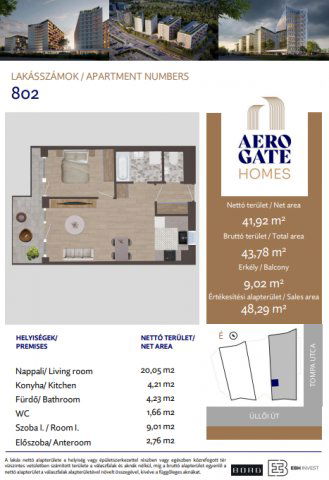 Eladó téglalakás, Budapesten, XIX. kerületben, Tompa utcában