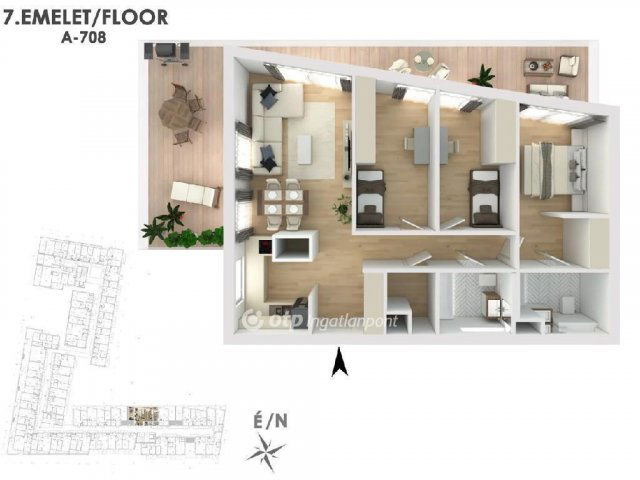 Eladó téglalakás, Budapesten, XIII. kerületben 159.83 M Ft