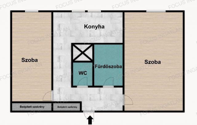 Kiadó panellakás, albérlet, Kecskeméten 130 E Ft / hó, 2 szobás