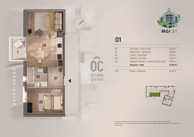 Eladó téglalakás, Budapesten, XIII. kerületben, Mór utcában