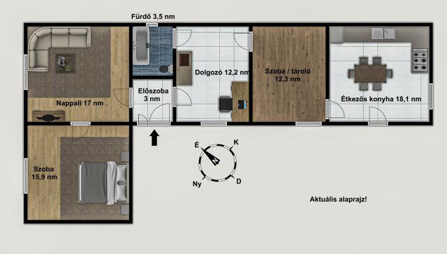 Eladó családi ház, Ecseren, Zrínyi utcában 79.9 M Ft, 4 szobás