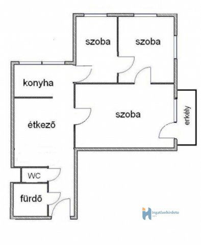 Eladó téglalakás, Debrecenben 61 M Ft, 1+2 szobás