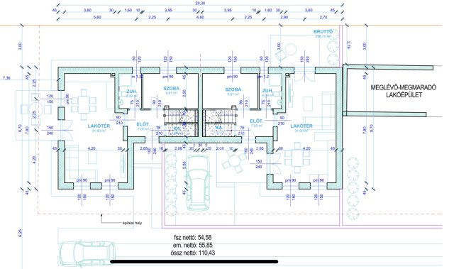 Eladó ikerház, Budapesten, XVIII. kerületben 99.9 M Ft, 5 szobás