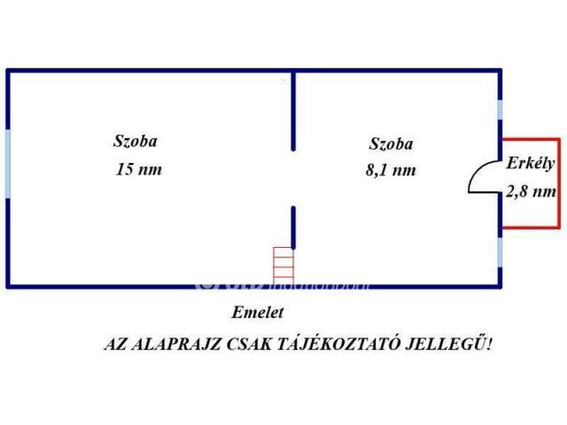 Eladó nyaraló, Cserkeszőlőn 33.3 M Ft, 2 szobás