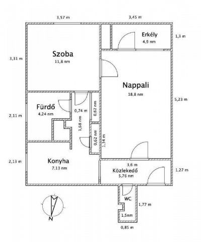 Eladó téglalakás, Ajkán 41.99 M Ft, 2 szobás