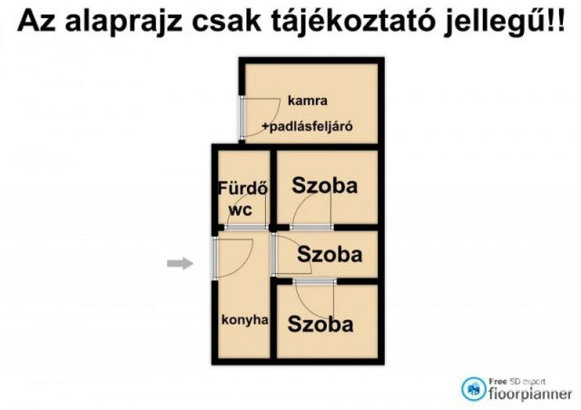 Eladó családi ház, Hódmezővásárhelyen 45 M Ft, 3 szobás