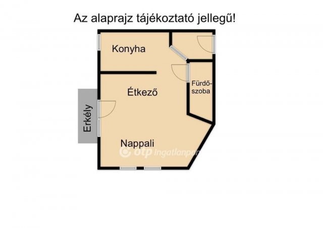 Eladó téglalakás, Hajdúszoboszlón 42 M Ft, 1 szobás