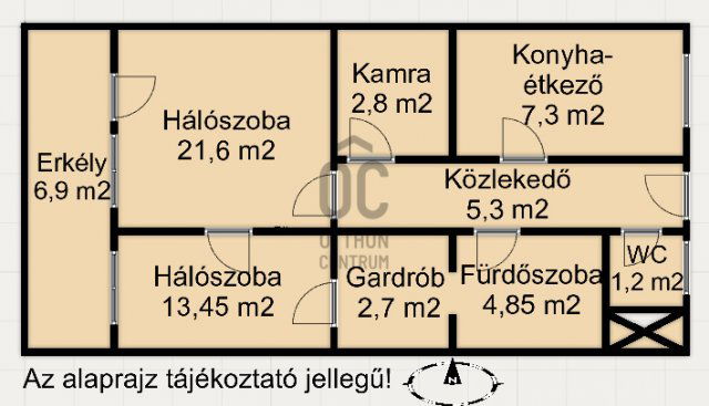 Eladó téglalakás, Nagykanizsán 31.9 M Ft, 2 szobás