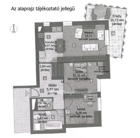 Eladó téglalakás, Győrött 91.99 M Ft, 1+2 szobás