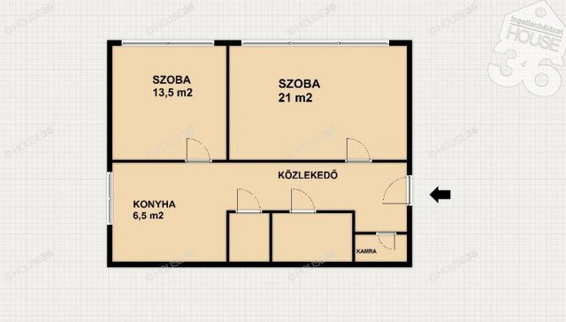 Eladó panellakás, Kecskeméten 49.9 M Ft, 2 szobás