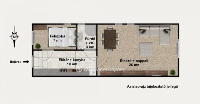 Eladó téglalakás, Budapesten, IX. kerületben 55 M Ft, 1+1 szobás