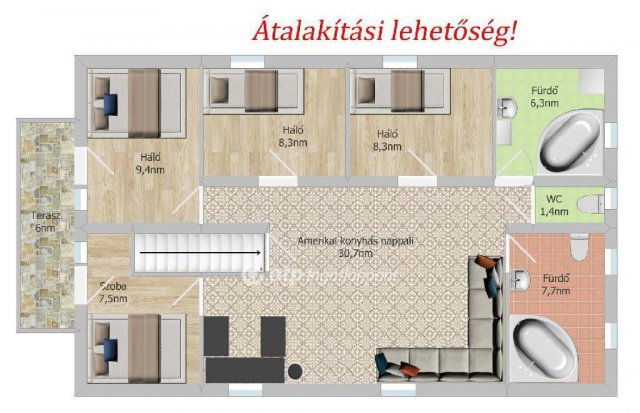 Eladó téglalakás, Gárdonyban 55 M Ft, 1+4 szobás