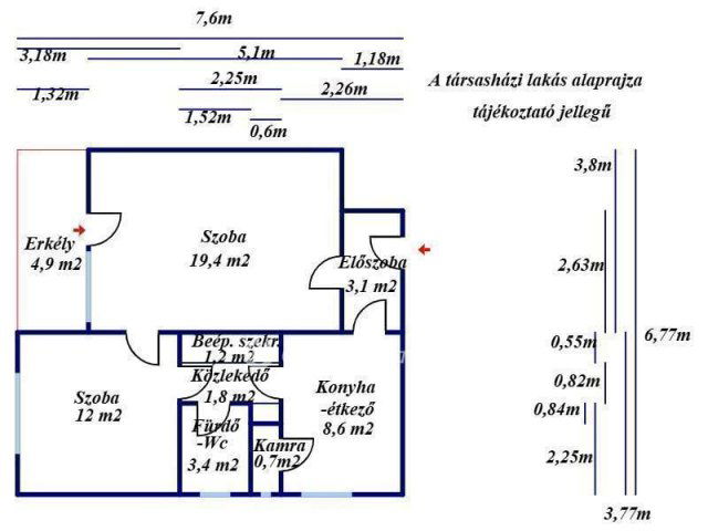 Eladó panellakás, Kecskeméten 34.9 M Ft, 2 szobás