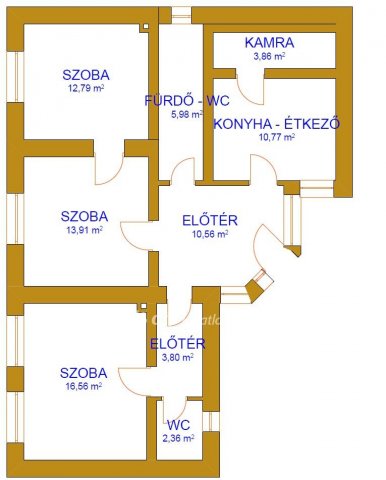 Eladó családi ház, Szabadszentkirályon 15.5 M Ft, 3 szobás