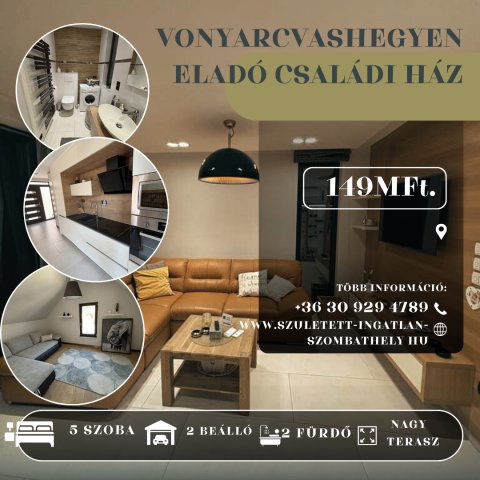 Eladó nyaraló, Vonyarcvashegyen 149.9 M Ft, 1+4 szobás